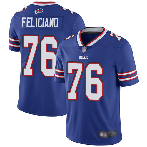 Men Buffalo Bills #76 Jon Feliciano Royal Blue Team Color Vapor Untouchable Limited Player NFL Jersey